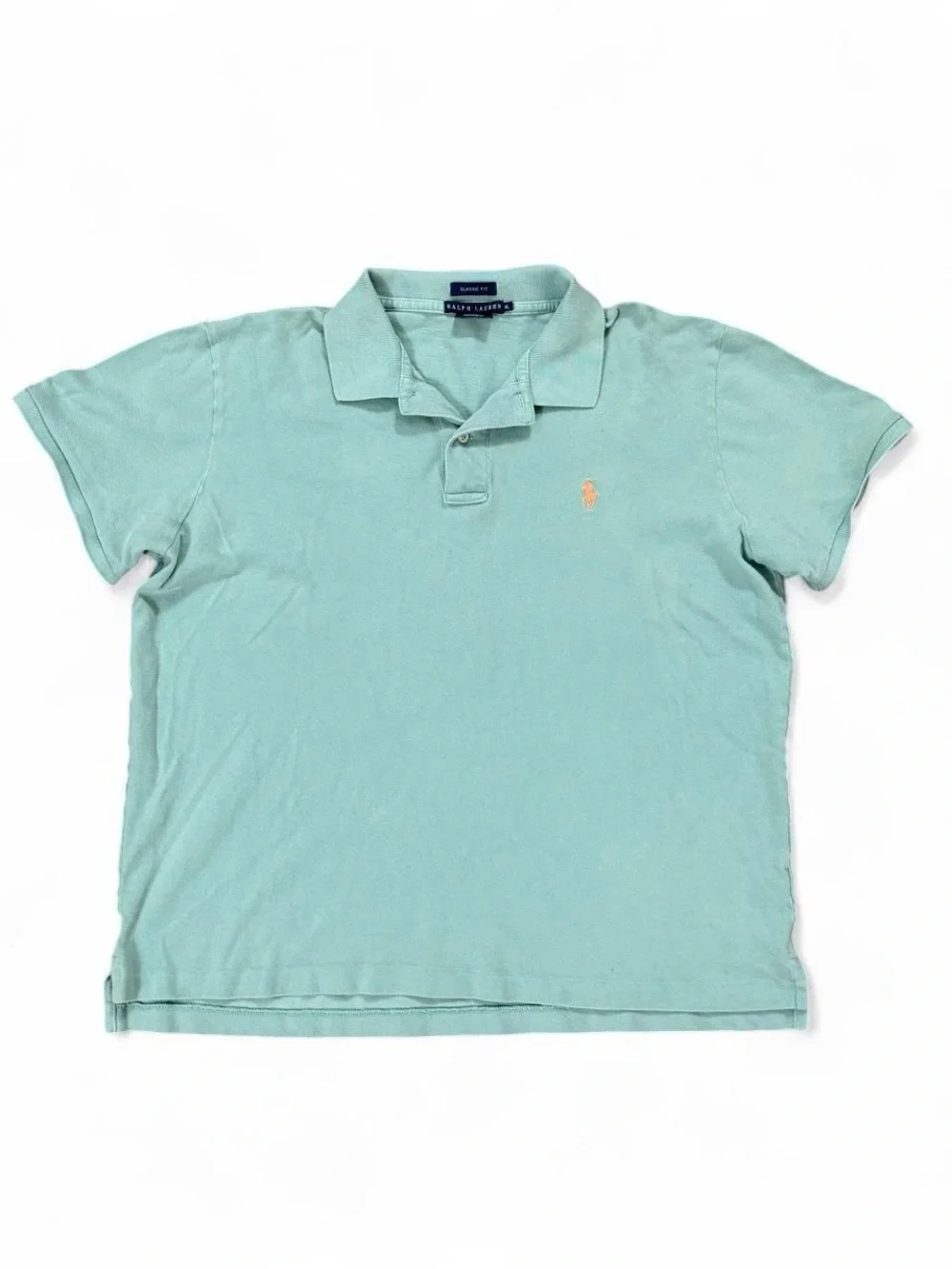 Vintage Y2K Polo Ralph Lauren Green Cotton Polo Shirt Men’s XL Classic Fit